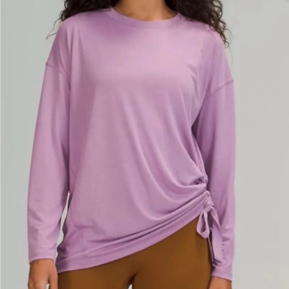 lululemon athletica Lavender Long-Sleeve Side-Tie Top